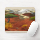 Australische Outback Dageraad Abstracte Kunst Muismat (Met muis)