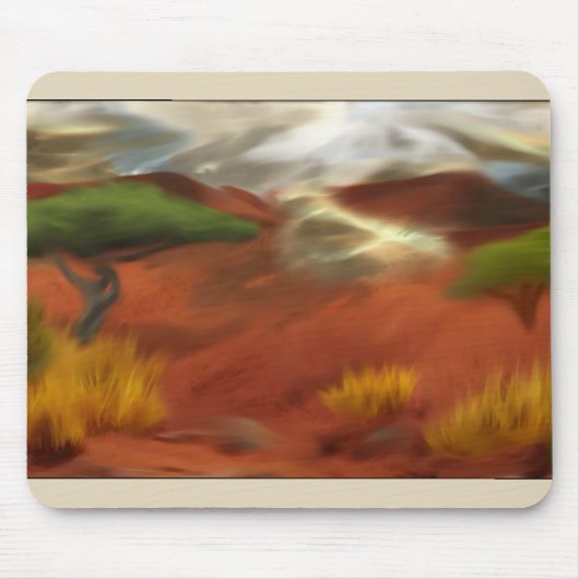 Australische Outback Dageraad Abstracte Kunst Muismat (Voorkant)