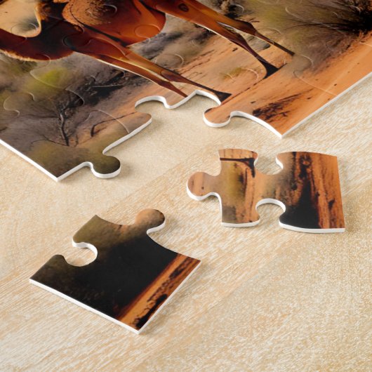Australische outback kamelen, puzzel legpuzzel (Zijkant)