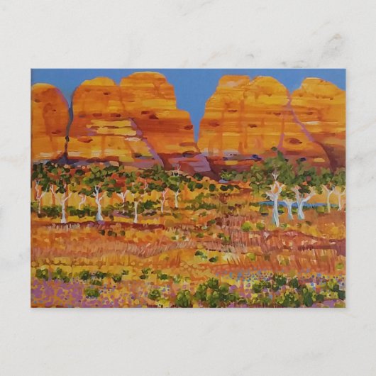 Australische Outback met wilde bloemen Briefkaart (Voorkant)