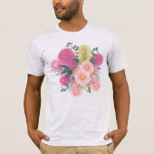Australische Outback Pink en Yellow Blooms T-shirt (Voorkant)