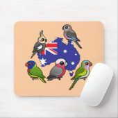 Australische parrots muismat (Met muis)