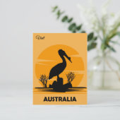 Australische  Pelican Travel Briefkaart (Staand voorkant)