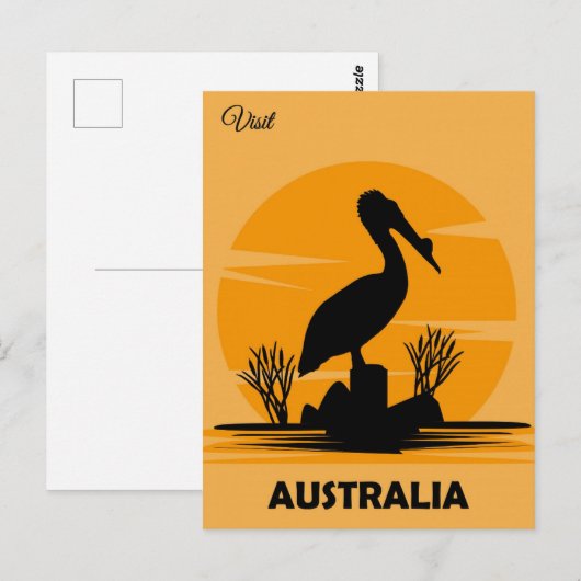 Australische  Pelican Travel Briefkaart (Voorkant / Achterkant)
