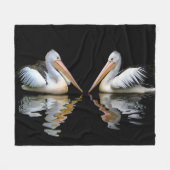 Australische Pelicans 1 Fleece Deken (Voorkant (Horizontaal))