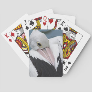 Australische pelikaan close-up pokerkaarten