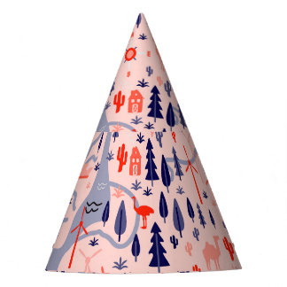 Australische pictogrammen, naadloos decoratief pat feesthoedjes