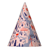 Australische pictogrammen, naadloos decoratief pat feesthoedjes (Links)