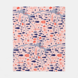 Australische pictogrammen, naadloos decoratief pat fleece deken