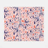 Australische pictogrammen, naadloos decoratief pat fleece deken (Voorkant (Horizontaal))