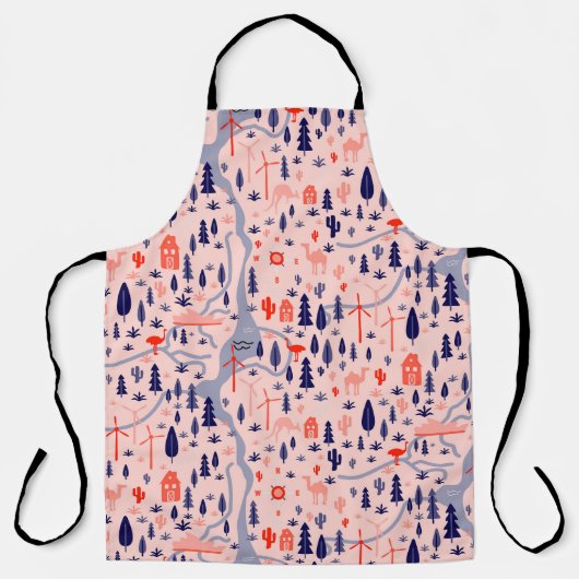 Australische pictogrammen, naadloos decoratief pat schort (Voorkant)