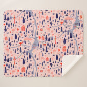 Australische pictogrammen, naadloos decoratief pat sherpa deken (Voorkant (horizontaal))