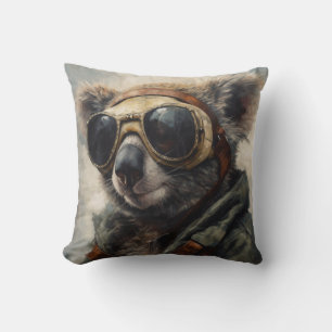 Australische Piloot Koala Vintage Aviator Kunst Ku Kussen