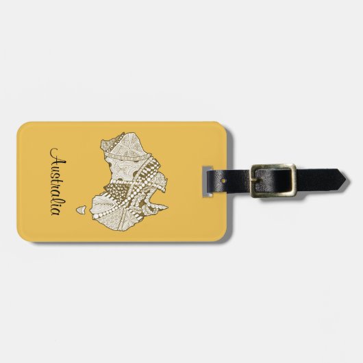 Australische platenkunst bagagelabel (Voorkant horizontaal)