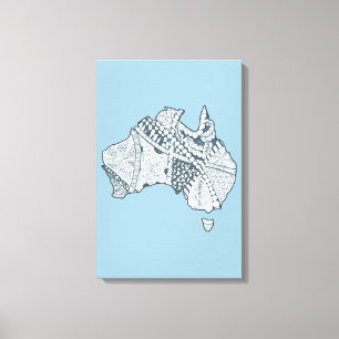 Australische platenkunst canvas afdruk