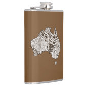 Australische platenkunst heupfles (Rechts)