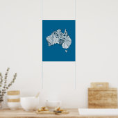 Australische platenkunst poster (Keuken)