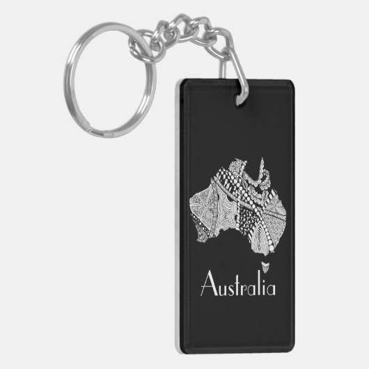 Australische platenkunst sleutelhanger (Voorkant Links)