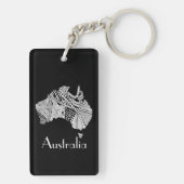 Australische platenkunst sleutelhanger (achterkant)
