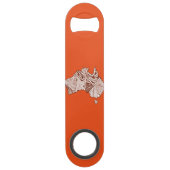 Australische platenkunst speed flessenopener (Achterkant)