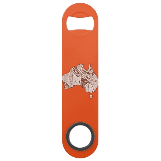 Australische platenkunst speed flessenopener (Voorkant)
