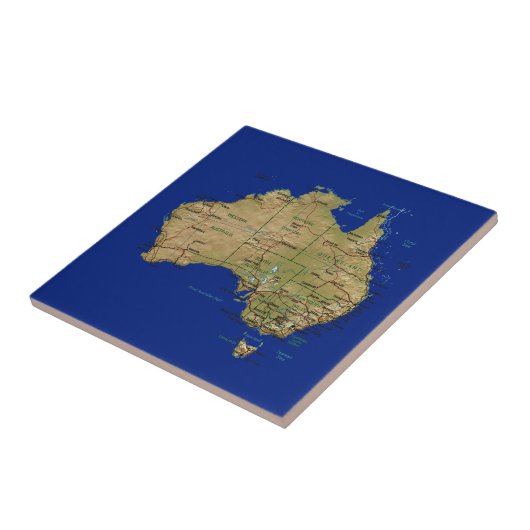 Australische plattegrond tegeltje (Zijkant)