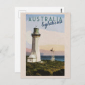  Australische Point loodrecht vuurtoren Briefkaart (Voorkant / Achterkant)