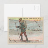  Australische postbode bezorgt post op ski's Briefkaart (Voorkant / Achterkant)