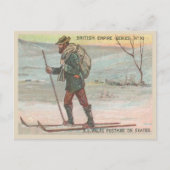  Australische postbode bezorgt post op ski's Briefkaart (Voorkant)