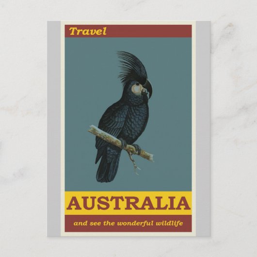 Australische Poster voor katoenvintagereizen Briefkaart (Voorkant)