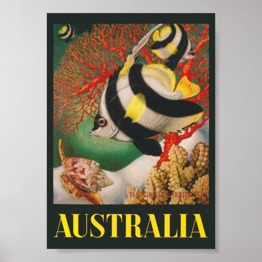 Australische Poster voor reizen met grote barrière (Voorkant)