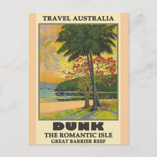 Australische Poster voor reizen met grote barrière Briefkaart (Voorkant)