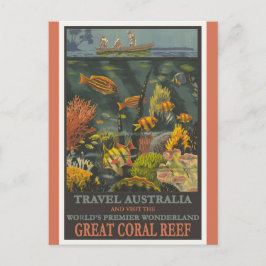 Australische Poster voor reizen met grote barrière Briefkaart