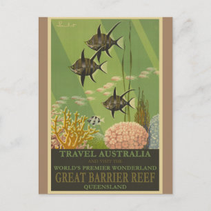 Australische Poster voor reizen met grote barrière Briefkaart