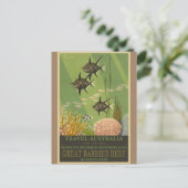 Australische Poster voor reizen met grote barrière Briefkaart (Staand voorkant)