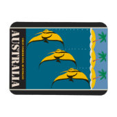 Australische Poster voor reizen met grote barrière Magneet (Horizontaal)