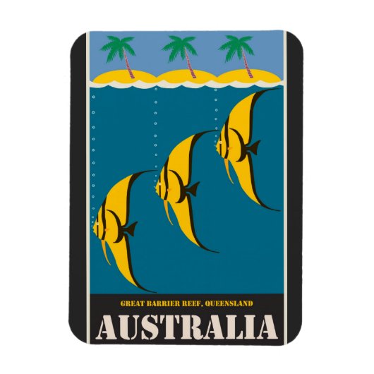 Australische Poster voor reizen met grote barrière Magneet (Verticaal)