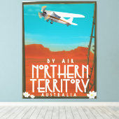 Australische poster voor reizen over de noordelijk canvas afdruk (Insitu (Houten vloer))