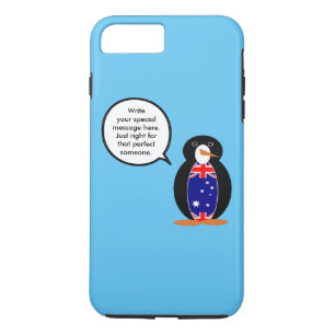 Australische pratende mevrouw pinguïn gepersonalis iPhone 8/7 plus hoesje