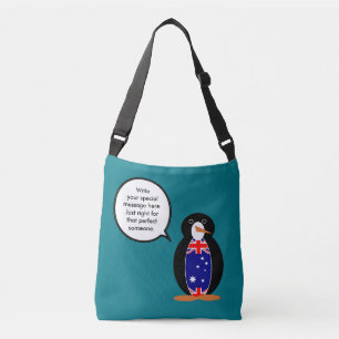 Australische pratende mevrouw pinguïn gepersonalis crossbody tas