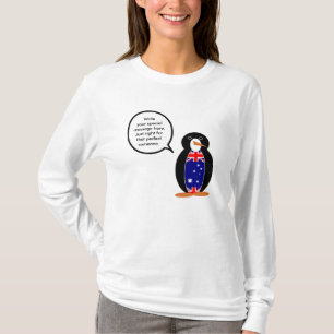 Australische pratende mevrouw pinguïn gepersonalis t-shirt