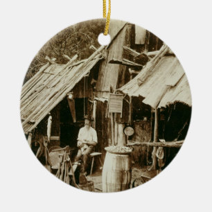 Australische prospector, c.1880s (sepia foto) keramisch ornament