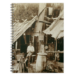 Australische prospector, circa 1880 (sepia foto) notitieboek