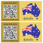 Australische QR-code Stickers, moderne Australisch Sticker (Voorkant)