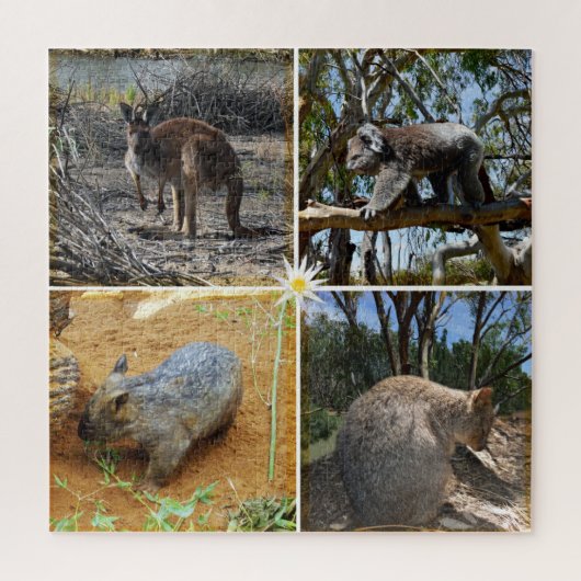 Australische Quokka, Kangoeroe, Koala, Wombat, Legpuzzel (Verticaal)