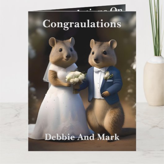 Australische Quokka Trouw met mij, bruiloft Kaart (Voorkant)