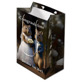 Australische Quokka Trouw met mij, bruiloft Medium Cadeauzakje (Voorkant Gekanteld)