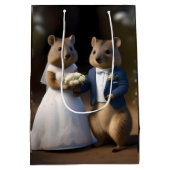 Australische Quokka Trouw met mij, bruiloft Medium Cadeauzakje (Achterkant)