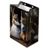 Australische Quokka Trouw met mij, bruiloft Medium Cadeauzakje (Achterkant Gekanteld)