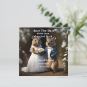 Australische Quokka Trouw met mij, red de datum Save The Date (Staand voorkant)